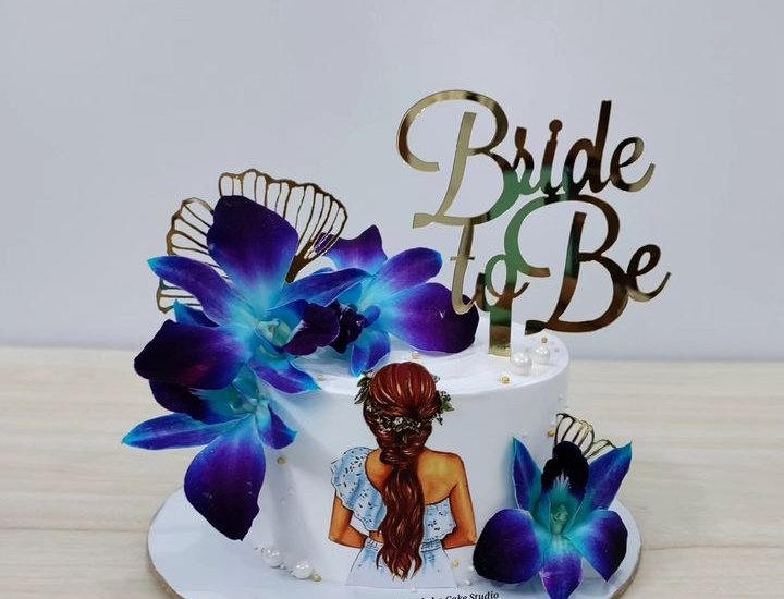 Royal Orchid Bride-to-Be Cake