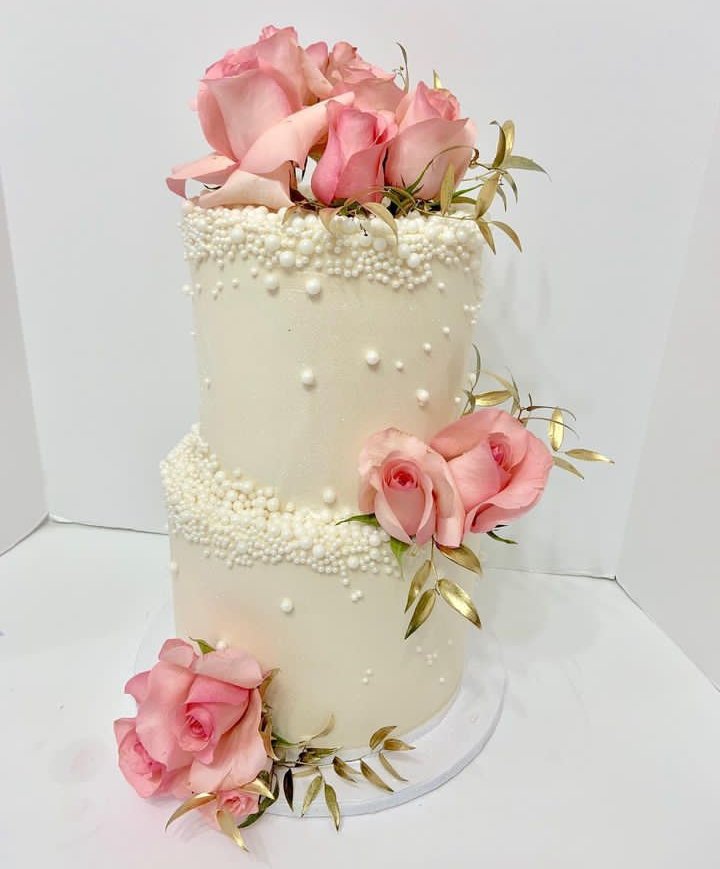Pearl Rose Elegance Cake